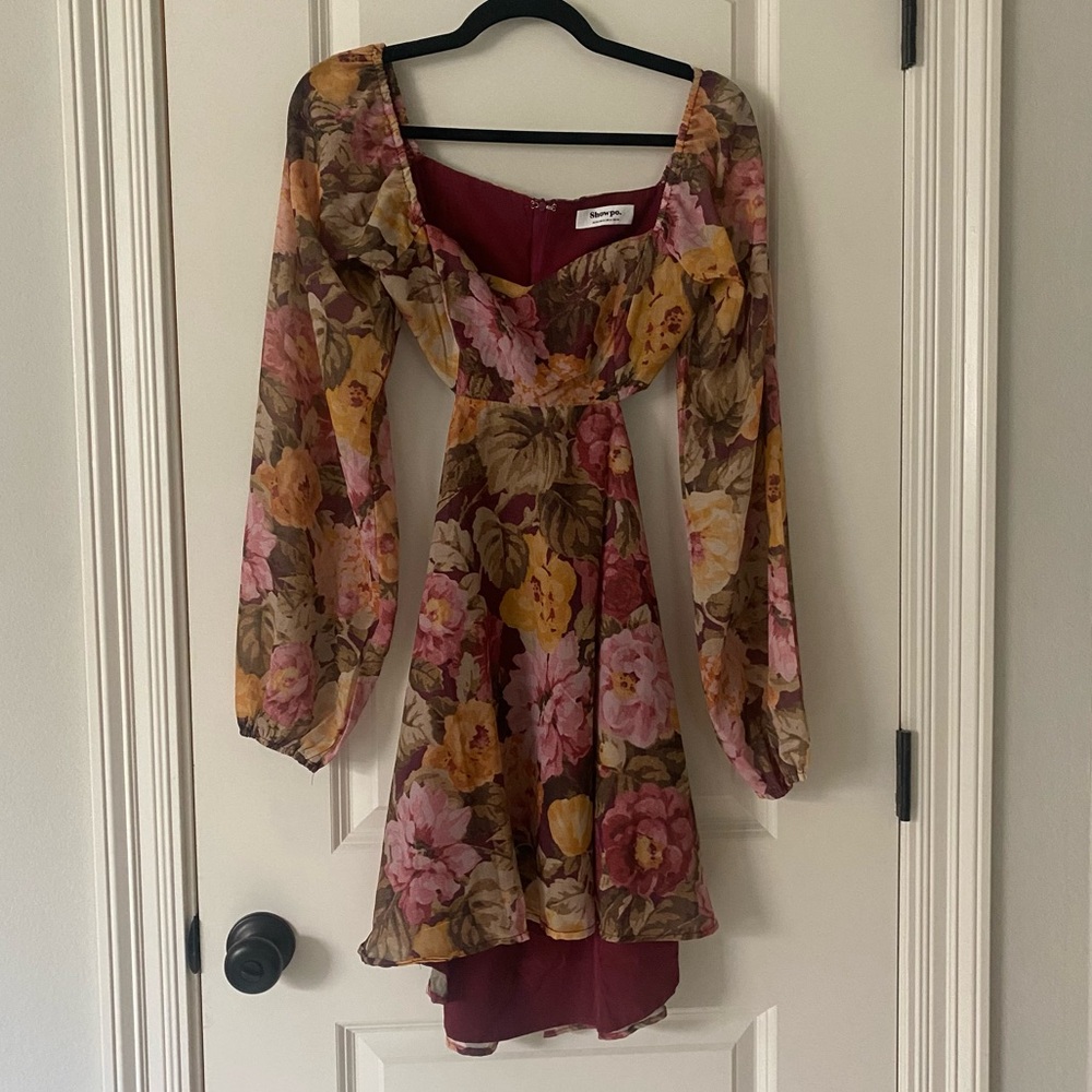 Showpo Multicolor Floral Long Sleeve Dress